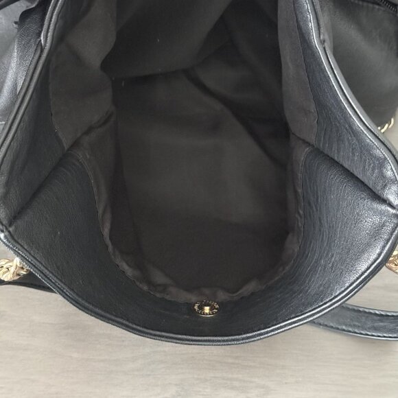 Miztique Black Purse With Gold Tone Chain Accents - Picture 10 of 14